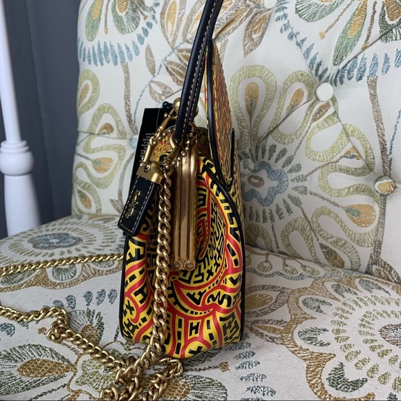New Coach Disney Mickey Keith Haring Kisslock Bag - Picture 3 of 7